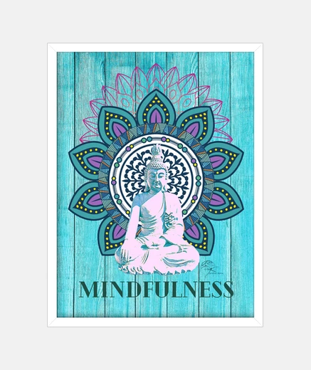 Cadre peinture de pleine conscience bouddha