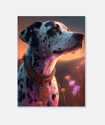 Tableau peinture de portrait d39animaux de chie