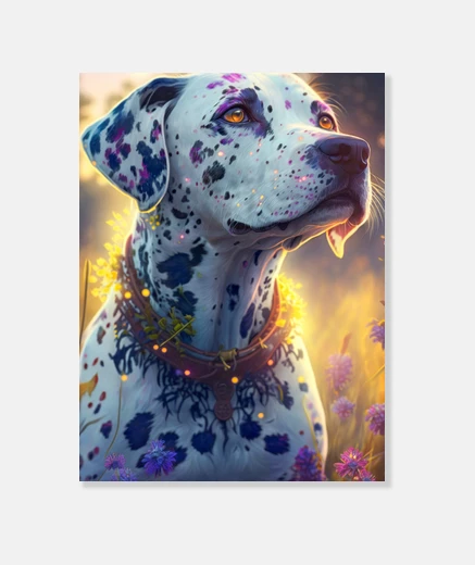 Tableau peinture de portrait d39animaux de chie
