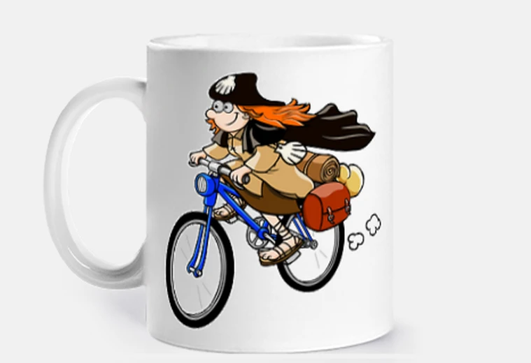 Tazza pellegrino in bicicletta