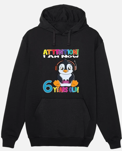Penguin birthday i am now years old hoodie tostadora