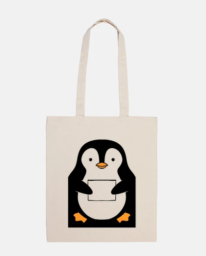Bag penguin customizable photo text beach bag pool vacation tote