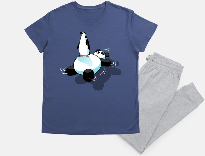 Pyjama penguin on panda