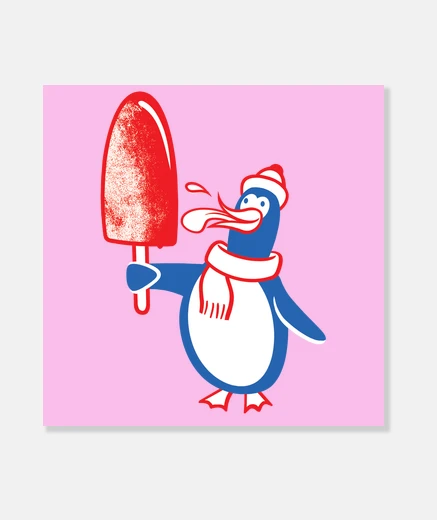 Wall penguin popsicle