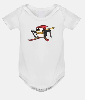 penguin on skis
