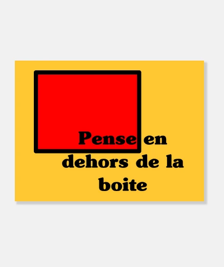 Stampa pensare fuori dagli boite
