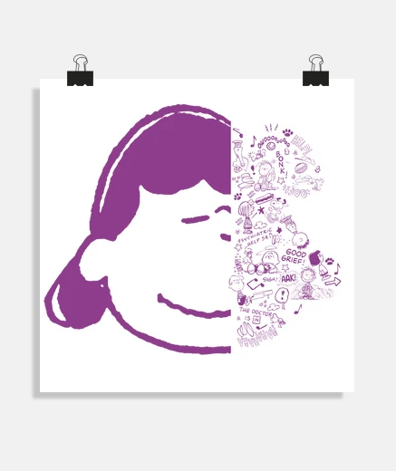 Poster pensées de Lucy Van Pelt