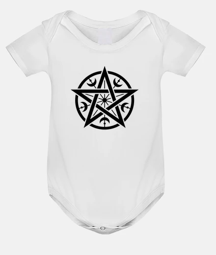 Vêtements pentacle symbole de bonne chance body bébé onesie 