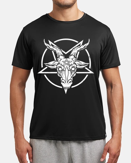 T-shirt pentagramma diavolo bafometto satana anticristo capra demone orrore