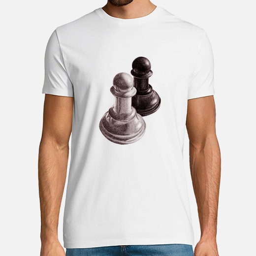 peones de ajedrez en blanco y negro camiseta