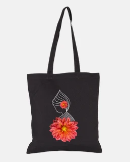 Pequeña Lola - tinta blanca - Bolsa de tela