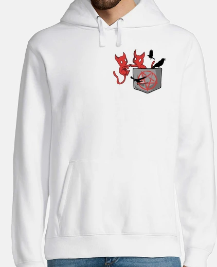 Sudadera pequeños diablillos y cuervos de bolsil
