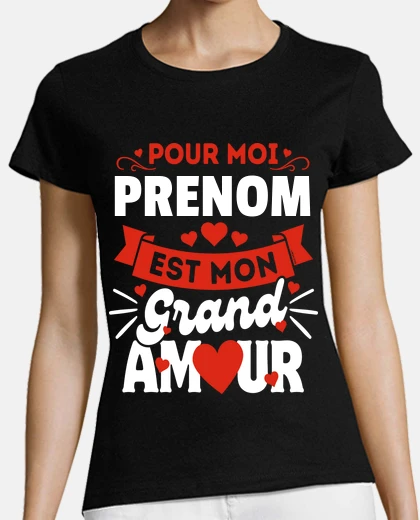 T-shirt per me grande amore bianco - personaliz