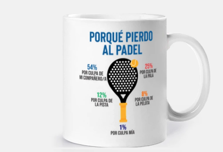Tazza per perdo divertenti del paddle tennis