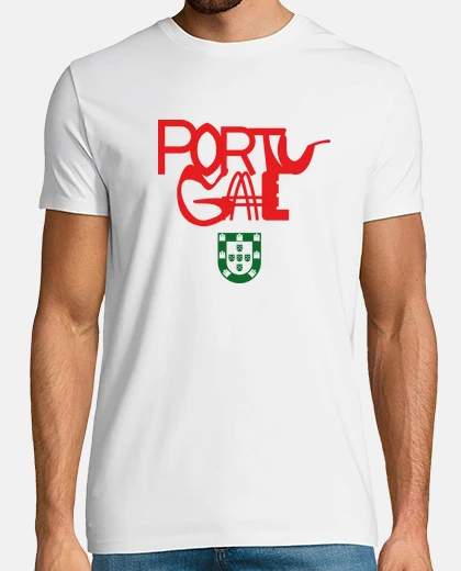 T-shirt per tugal t-t-shirt text shield