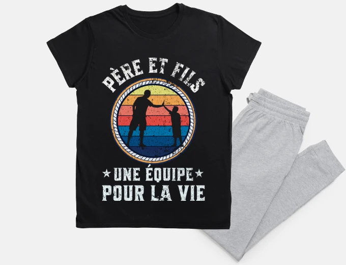 Pyjama Père et fils cadeau fête des pères