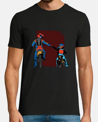 Tee-shirt père et fils motocross