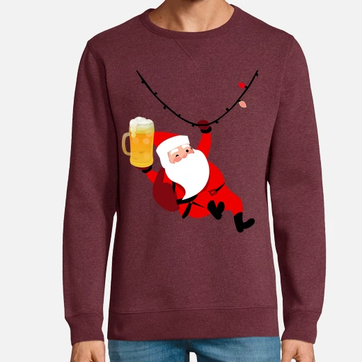 père noël avec bière