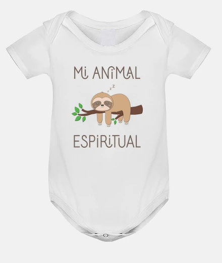 Ropa Perezoso, Mi Animal Espiritual Body bebé, blanco