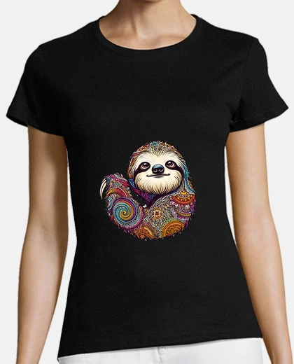 Playera Perezoso Mujer Mandalas5.com