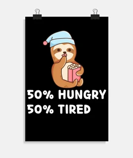 perezoso dormido cansado hangry hambrie