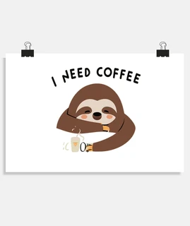 perezoso necesito café