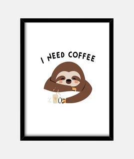 perezoso necesito café