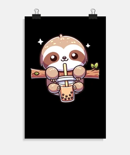 perezosos kawaii té de burbujas perezos