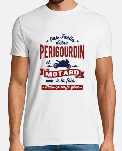 T-shirt perigord e motociclista