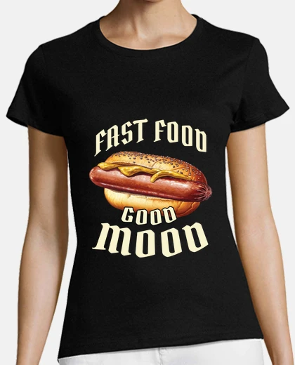 Camiseta perrito caliente de comida rápida, vintage, buenas vibraciones,