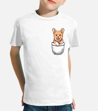 perrito del corgi de bolsillo camisa de los ni os