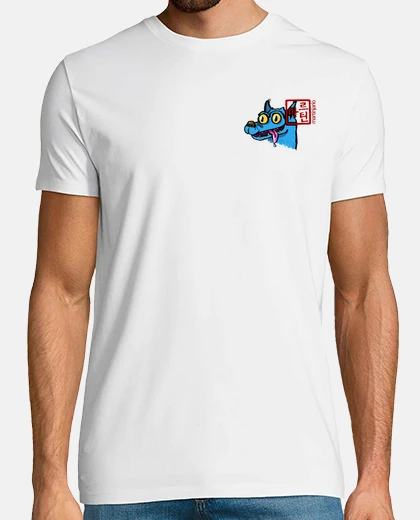 Camiseta Perro Azul logo camiseta hombre