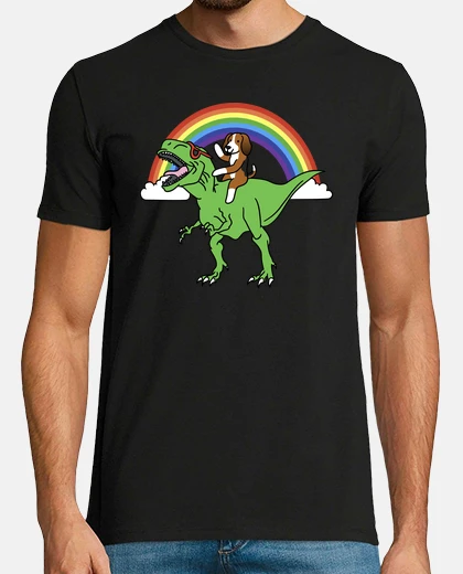 Camiseta Perro Basset Hound Tiranosaurio Rex