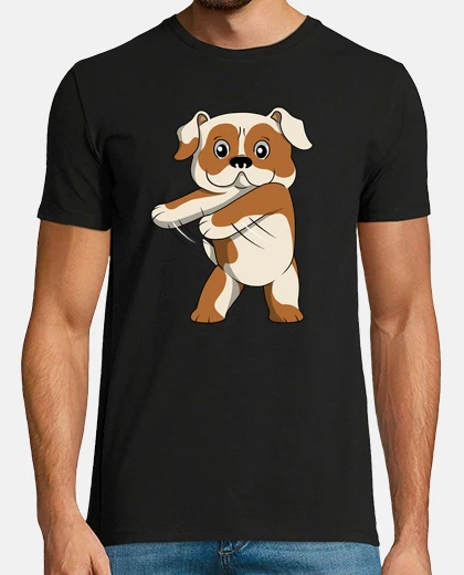 Camiseta Perro Bulldog Inglés Baile Hilo Dental