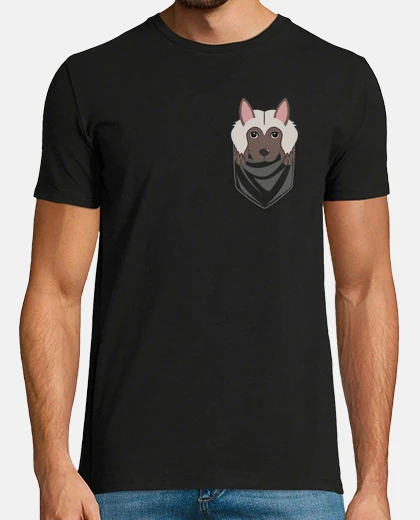 Camiseta Perro Crestado Chino Bolsillo