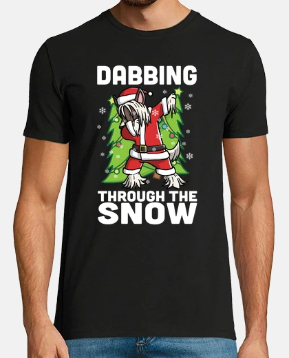 Camiseta Perro Crestado Chino Dab Navidad