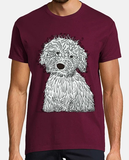 Camiseta Perro de agua puppy blanco