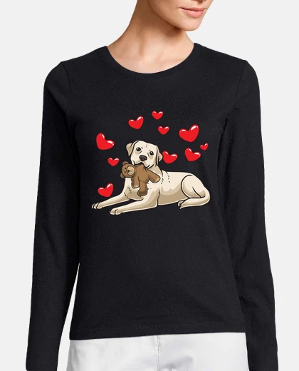 Playera perro labrador retriever con peluche