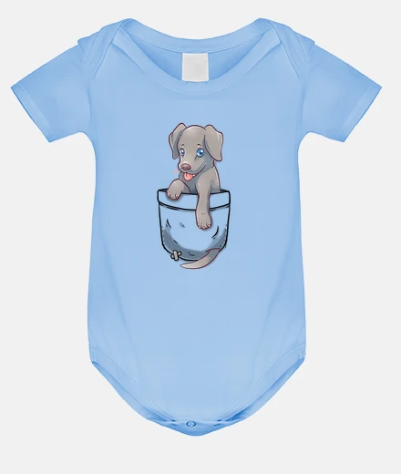 Ropa perro lindo de bolsillo weimaraner