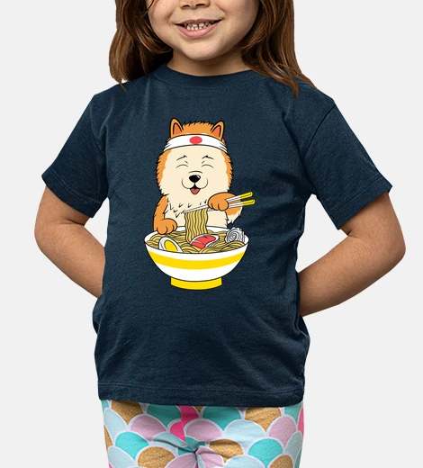 Ropa Perro Pomerania Comiendo Ramen
