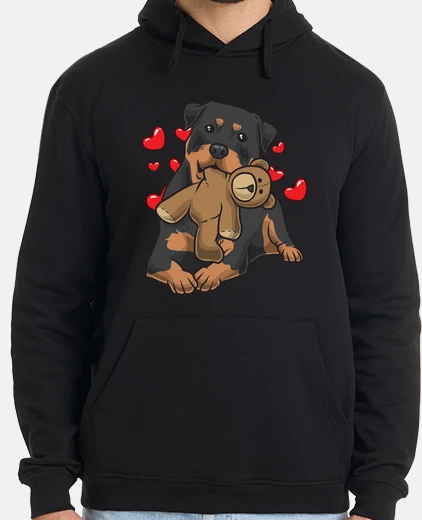 Sudadera Perro rottweiler con peluche y