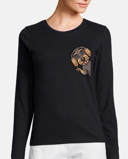 Playera perro salchicha de pelo de alambre