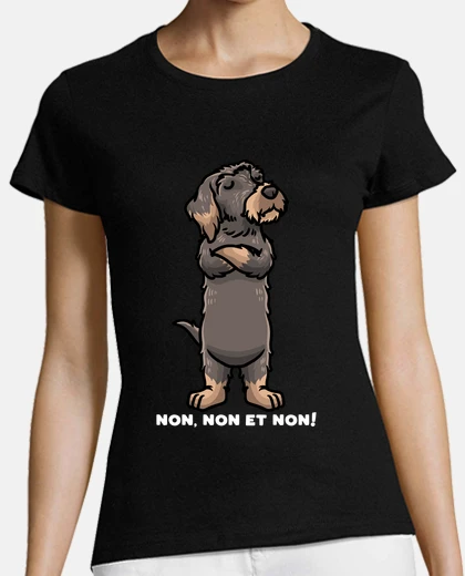 Playera perro salchicha de pelo duro
