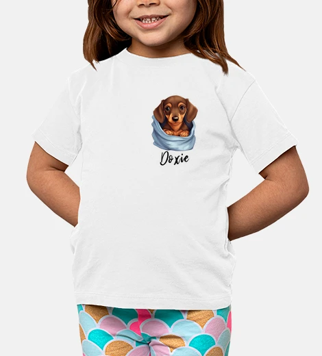 Ropa perro salchicha dentro del bolsillo