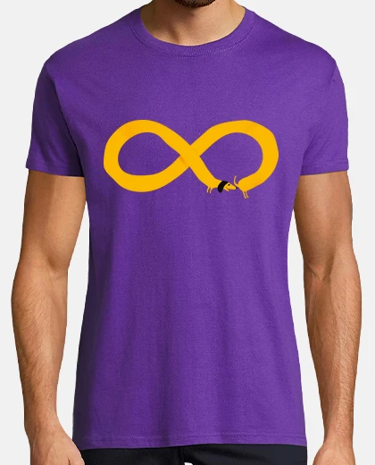 Camiseta perro salchicha infinito
