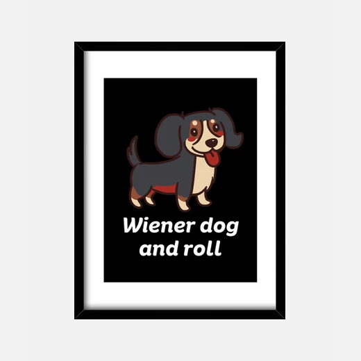 Cuadro perro salchicha y rollo | laTostadora
