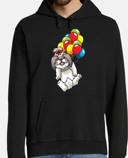 Sudadera perro shih tzu con globos