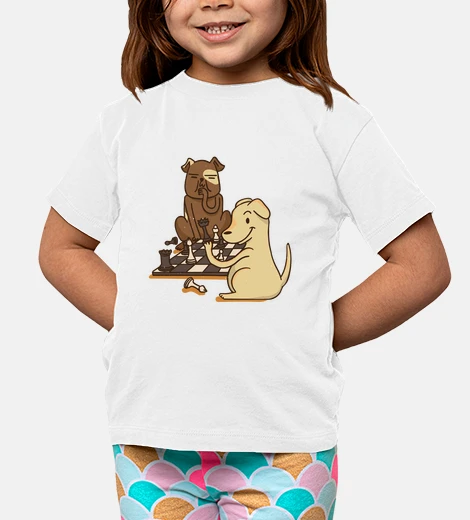 Ropa perros jugando al ajedrez