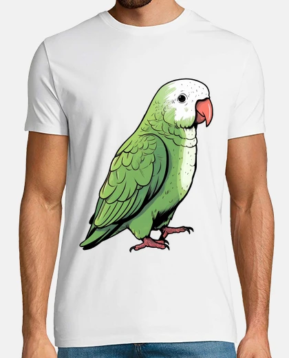Tee-shirt perruche Conure veuve verte