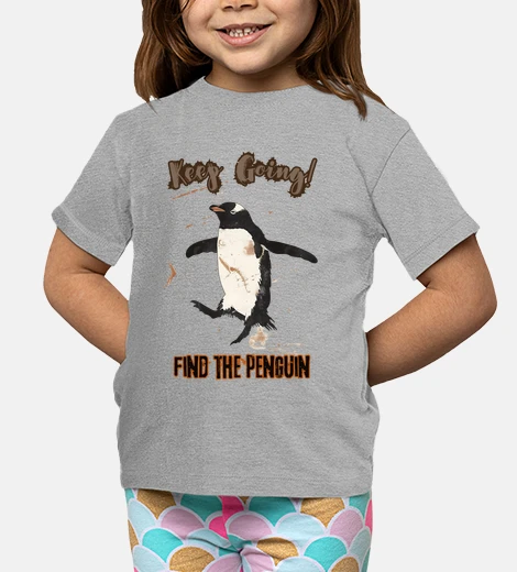 Kids persevering grunge penguin